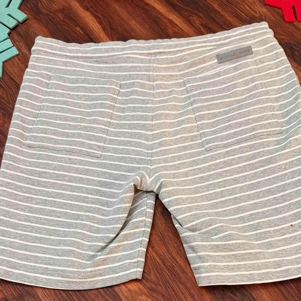 Michael Kors Gray Striped Women's Shorts Large